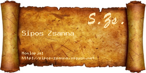 Sipos Zsanna névjegykártya