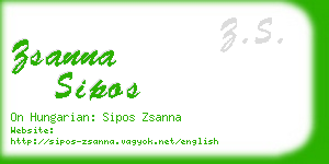 zsanna sipos business card